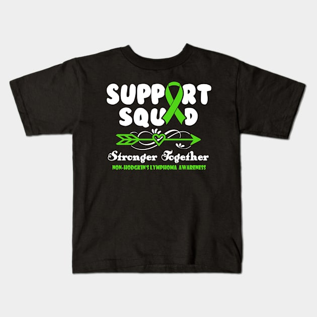 Non-Hodgkin's Lymphoma Gastroparesis Awareness Support Squad Stronger Together - In This Family We Fight Together T-Shirt Kids T-Shirt by KHANH HUYEN